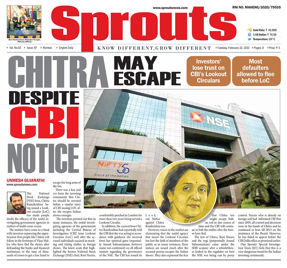CHITRA MAY ESCAPE DESPITE CBI NOTICE