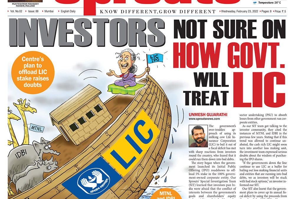 INVESTORS NOT SURE ON HOW GOVT. WILL TREAT LIC