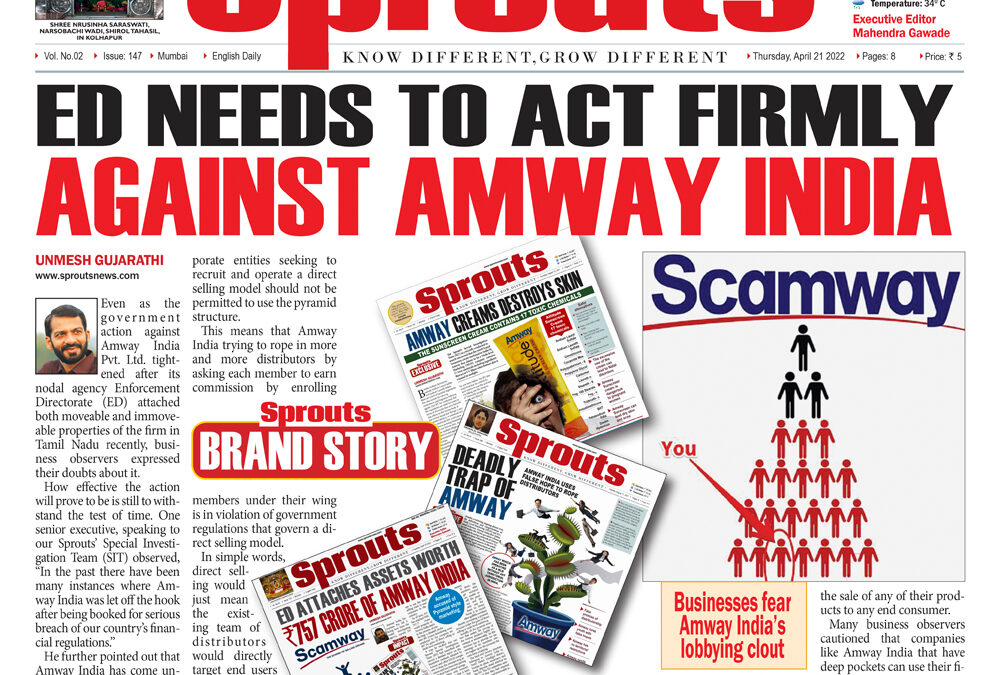 BUSINESS FEAR AMWAY INDIA’S LOBBYING CLOUT