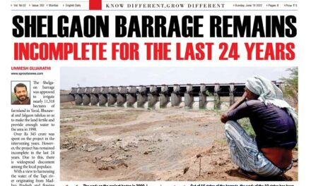 Shelgaon Barrage remains incomplete for the last 24 years