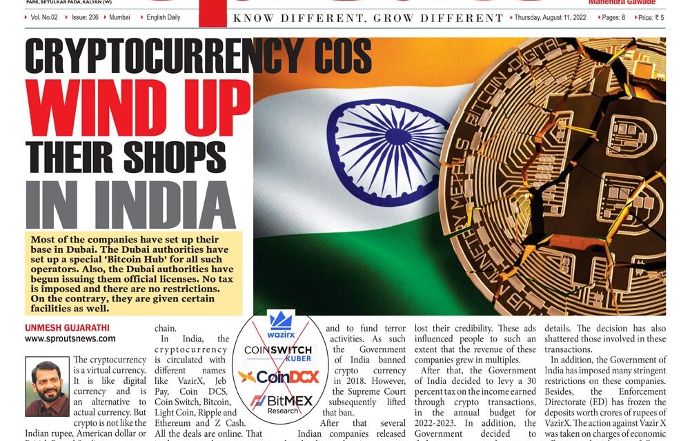 The cryptocurrency Cos wind up their shops in India