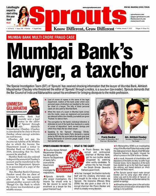 Mumbai Bank’s lawyer, a taxchor