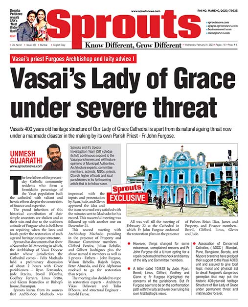 Vasai’s Lady of Grace is under severe threat 