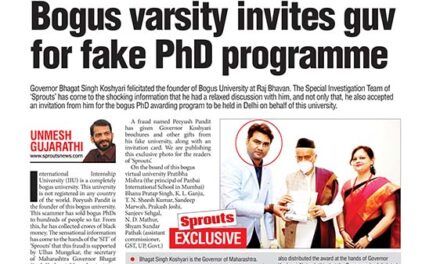 Bogus varsity invites guv for fake Ph.D. program at Raj Bhavan 