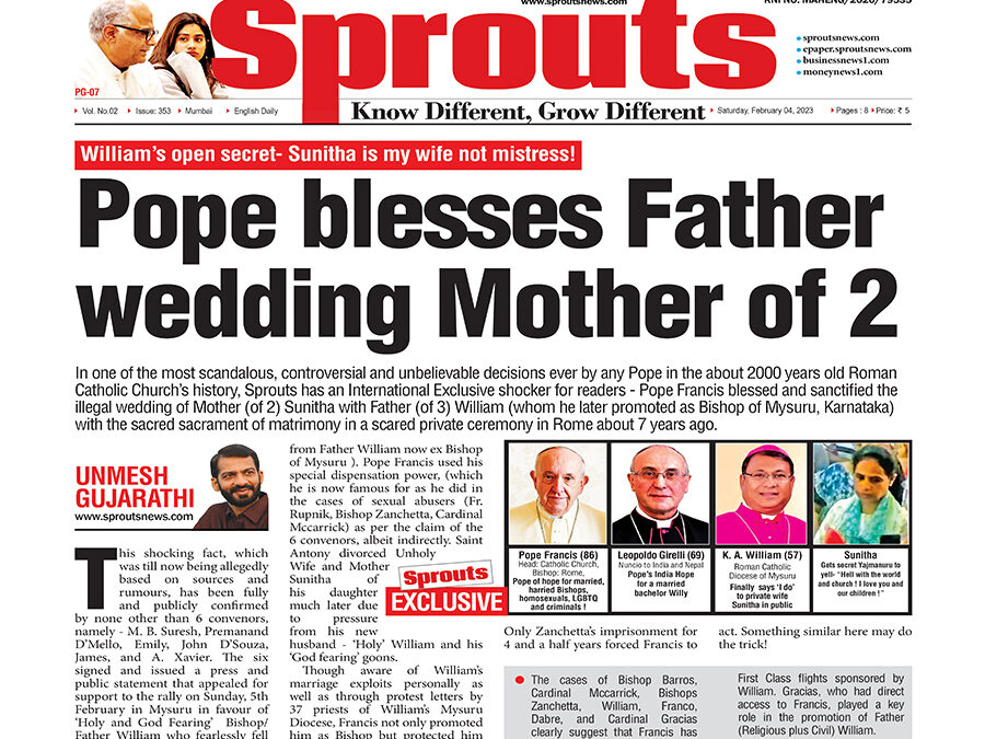 Pope blesses Father wedding Mother of 2