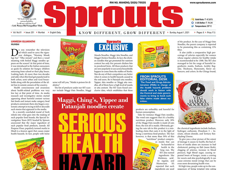 मैगी, चिंग्स, यिप्पी और पतंजलि नूडल्स स्वास्थ्य के लिए उत्पन्न करते हैं गंभीर खतरा