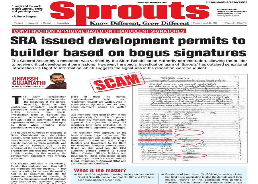 SRA issued development permits to builder based on bogus signatures